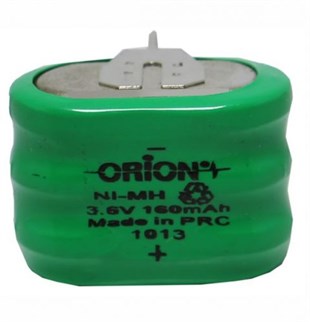ORION 3.6V 160mAh Ni-Mh ELIPS Şarjlı Buton Pil / Ni-Mh ELIPS Şarjlı Hafıza Pili